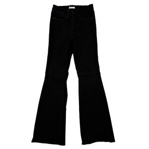 Good American Good Legs Flare Jeans Size 4 / 27 Black Stretch Denim High Rise